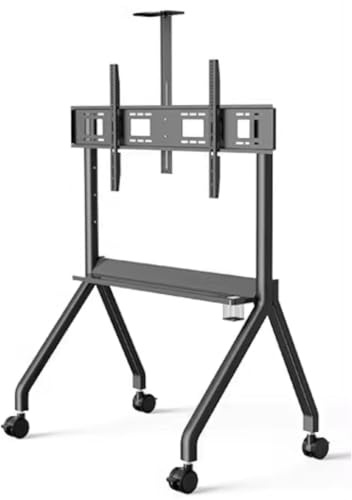 BOGAZY Soporte para TV Carro De TV Móvil De Altura Ajustable para Televisores con Pantalla LED LCD De 55-120 Pulgadas, Soporte De Suelo Rodante con Ruedas Y Estante Soporte TV(Black)