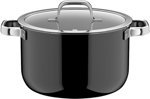 WMF Fusiontec Mineral Pro, Kochtopf mit Deckel, 24 cm, kratzfestes Material, Kochtopf Induktion, für alle Herdarten geeignet, Made in Germany, schwarz, 0518665290