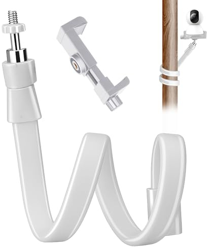 Soporte Camara Vigilancia Bebé, Soporte Babyphone para Cámara Universal, Ajustable y Plegable Flexible Compatible GHB Monitor Vigilabebes, No Requiere Taladrar, para Cuna o Muebles, Teléfonos Móviles