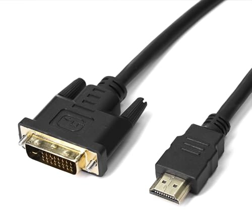 Cyberguys! DVI to HDMI Cable, Bi-Directional HDMI to DVI-D (24+1) / DVI-I (24+5), 1080p Full HD 60Hz, Gold-Plated Connectors w/Screw Lock – Compatible with Monitor Laptop Graphics Card HDTV, 6 FT