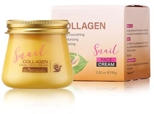 Snail Collagen Face Cream - Hydrating Anti-Wrinkle and Rejuvenating Cream, Collagen Snail Rejuvenation Face Cream for Women