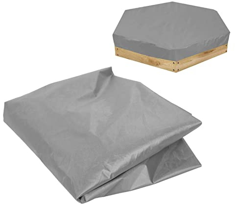 ZJchao Sandbox Cover, Sandbox Cover Sand Box With Lid Outdoor Storage Box With Sunscreen Polyester and PVC Materials for Travel or Beach Games (Grey)