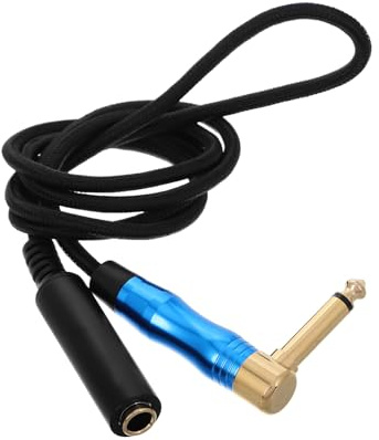 OUNONA Câble Audio Jack 6,35mm Mâle-femelle 1m Angle Droit | Tressé Cuivre Alliage, Transmission Stable, Réduit la Tension, pour Usage Prolongé et Branchement Sécurisé