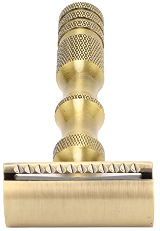 Yechiry Tondeuse à Barbe Manuelle Double, Lames Remplaçables en Alliage Métallique, Poignée Antidérapante, Outil de Coupe de Barbe avec un Design Sûr, Idéal pour la Maison et les Voyages