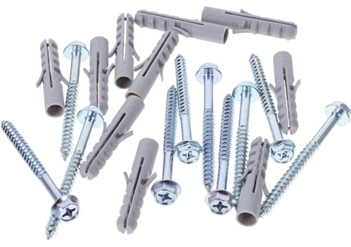 Alipis 10 Sets Tv Mount Mounting Screws and Drywall Anchors with 10x50mm Expansion Tubes and 6x70mm Cross Hex Bolts for Brick Wall Bracket Installation