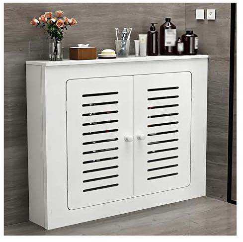 Armadio di copertura del collettore Copri riscaldatore portatile a battiscopa Riscaldamento Organizzatore di stoccaggio Soggiorno e camera da letto(80x80x20cm/31.5x31.5x7.87in)