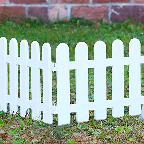 Generic Bordo Ornamentale per Staccionata da Giardino in PVC Bianco per Ville Interne Ed Esterne 10,6 Once (50 × 30 cm / 19,7x11,8 pollici)