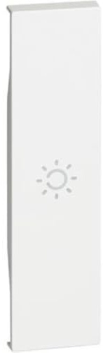 Bticino KW01A Cover con Simbolo Luce, Serie Living Now, da Applicare su Interruttori, Deviatori, Invertitori Bticino (Articoli K4001, K4003, K4004, K4004L, K4005, K4034), 1 Modulo, Colore Bianco