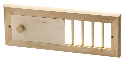 Sauna Lüftungsschieber Saunabelüftung Lüftungsgitter mit Schieber Holz Erle 8861