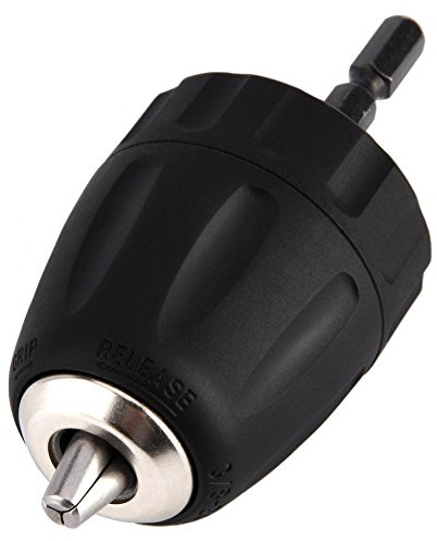 Schnellspann Bohrfutter,3/8-24UNF 0,8-10 MM Keyless Bohrer Chuck Clip w / 1/4 '' Sechskantschaft Rod Adapter W