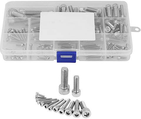 135pcs/set M2.5 M3 M4 M5 M6 M8 M8 Zylinderschrauben mit Innensechskant 304 Edelstahl Sortiert Schrauben Sortiment Kit