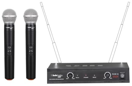 SET MICROFONI WIRELESS VHF A FREQUENZA FISSA - AUDIODESIGN PAMV10