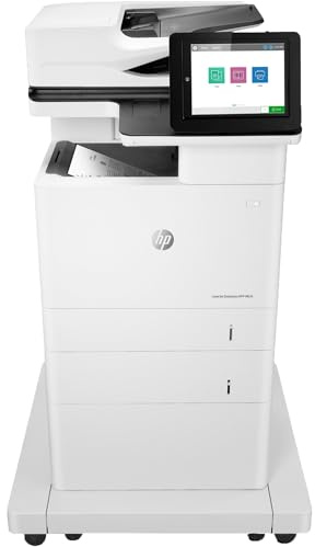 HP LaserJet Enterprise MFP M635fht Monochrome All-in-One Printer with Built-in Ethernet, 2-Sided Printing, Extra Paper Tray & Wheeled Stand (7PS98A)