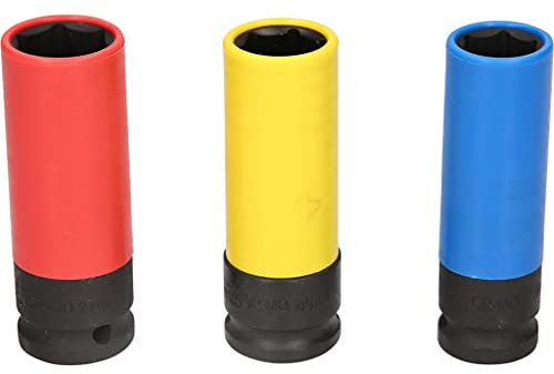 BRILLIANT TOOLS BT691005 1/2 Set de douilles à chocs pour jantes aluminium, 17 / 19 / 21 mm, 3 pcs [Powered by KS TOOLS]