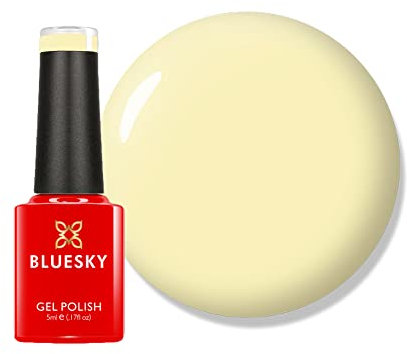 Bluesky Gel Nail Polish, Lemon Yellow - CS12, Pastel, Yellow, Long Lasting, Chip Resistant, 5ml (Requires Drying Under UV LED Lamp)