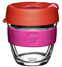 KeepCup Brew, Reusable Coffee Cup - Tempered Glass and Splashproof Sipper, S 8oz/227ml - Daybreak