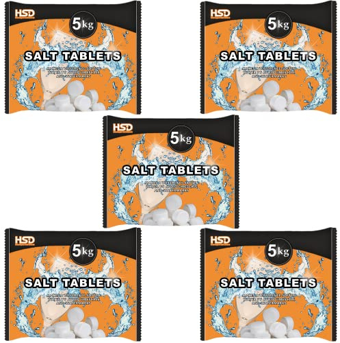 5Kg Salt Tablets | Water Softener | Food Grade | Compatible to All Water Softner Machines 100% Genuine British water softener salt tablets 5kg, Salt Tablet (5)