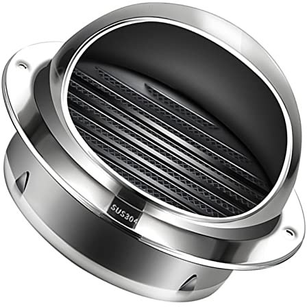 WORDFUN Circolare Griglia di Ventilazione in Acciaio Inox, 150/180/200mm Griglia di Protezione dalle Intemperie, Griglia dell'Aria di Scarico, Griglia di Ventilazione A Sfera, Sfiato Esterno