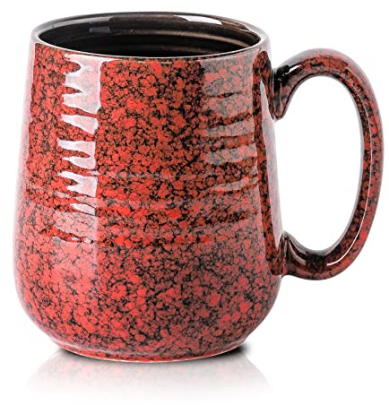Hasense Large Coffee Mug, Coffee Cup Ceramic for Men and Women, 20 oz Stoneware Mug for Tea Soup Milk as Gifts, Dishwasher and Microwave Safe(Red)