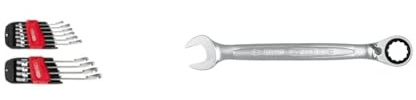 KS TOOLS - 503.4620 - Jeu de 10 clés mixtes à cliquet reversible précis GEARplus - Dimensions 8, 10, 11, 12 & 503.4615 - Clé mixte à cliquet réversible - Gamme GEARplus® - 15 mm - En chrome