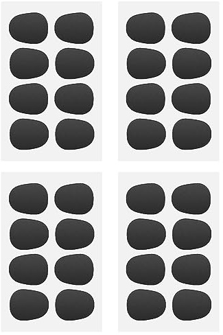 RTRTGS 32 Stück Alt-Tenor-Saxophon-Klarinette-Mundstück-Kissen, 0,8 mm Gummi Saxophon-Mundstück-Patches Pads-Kissen (Schwarz)