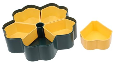 GOOHOCHY Bandeja Giratoria De Aperitivos Snack Box Multifunción para Dulces Caja para Secos Decorativa