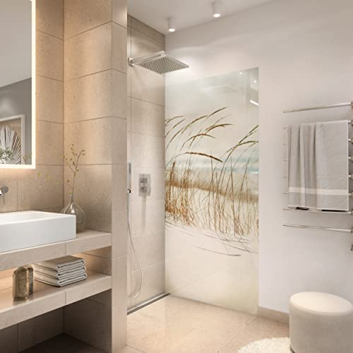 StickerProfis Duschrückwand selbstklebend - SYLTER DÜNE - Kunststoff 1,8mm Duschkabinen Wandverkleidung für Dusche und Badewanne
