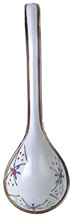 Tablespoons Spoon Rice Spoon Japanese Ceramic Soup Spoon Household Tableware Serving Spoon (Color : 2 Pack)