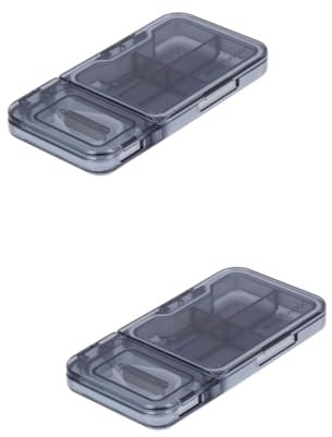 SOLUSTRE 2Er-Box Pillentrenner Pillenspender Medikamententeiler Tablettenbrecher aufschnittmaschine Medikamentensplitter Pillensplitter Haushalt Pillendose Medizin Artefakt Stk