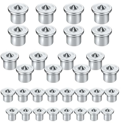 32 Pcs Dowel Pin Center Woodworking Alignment Tool, 6/8/10/12mm Dowel Centre Point Set