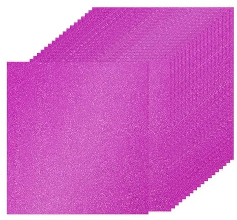 PATIKIL 20 Blatt Kartonpapier Quadratisch 250g - 30,5 x 30,5 cm - Dickes Bastelkarton zum Basteln Hochzeit Karton Glitzer Papier Stanzen DIY Deko Bastelpapier Bedruckbar, Lila