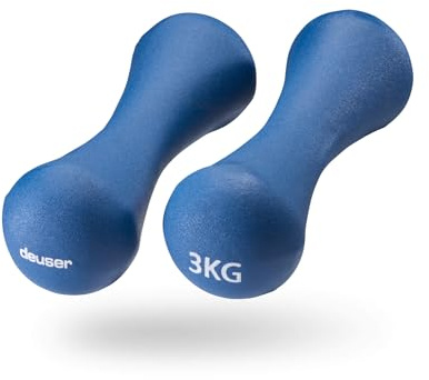 Deuser NEOPREN KURZHANTELN 2er Set | Hervorragende Griffigkeit und Rutschfestigkeit | Stabiles und langlebiges Hanteln Set dank Gusseisenkern | Mini Hanteln | Dumbbell Set