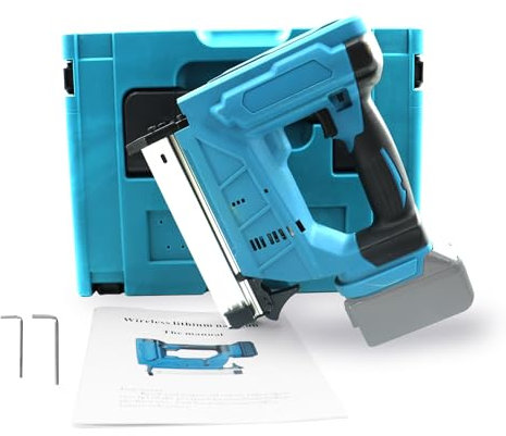 Akku Tacker Nagelpistole Kompatibel für Makita 18V Akku, 120 Nägel/Min, Bürstenloser Motor, Elektrotacker Elektronagler für Polsterei Schreinerei Holzbearbeitung, Nur Werkzeug (Ohne Akku)