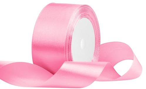 OUTPGAGA Pink Satinband 40mm x 22m Geschenkband für Hochzeit Basteln | Schleifenband für Geschenkverpackung Verzieren von Blumensträußen, Haarschmuck und Kleidung, Schleifen, Geburtstage