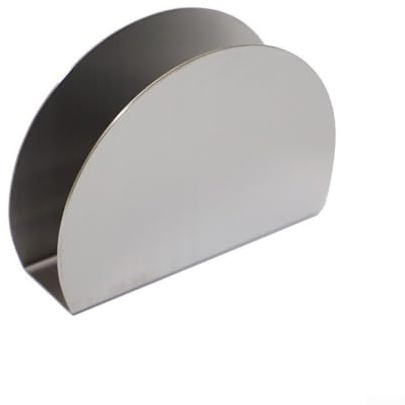 Serviettenhalter aus Edelstahl, halbrundes Design, praktischer Tischtuchspender für Picknicks und Grillabende (Silber)