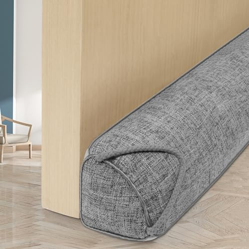 HooTown Zugluftstopper für Türen,102cm Zugluftstopper Windstopper | Schwerer Türluftstopper,Schall,Wärmeschutz & Kälteschutz,Kältestopper für Haustür & Fenster,Dunkelgrau