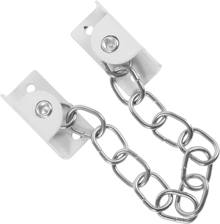 LIFKOME Window Safety Chain Lock for Doors and Sliding Windows Stainless Steel Anti-Theft Security Lock with Corrosion-Resistant Brushed Finish Removable Design for Homes Hotels Apartments