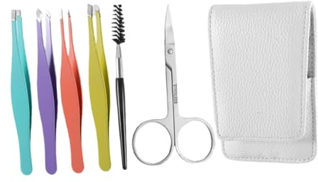 IWOWHERO Teiliges Buntes Augenbrauen trimmset mit Präziser Schere und Pinzette zum Formen und Stylen Kompakt für Reisen für Damen und Professionelle Anwendung Perfektes Augenbrauen make up