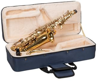 Crossrock CRP300ASBL-R Tasche aus Schaumstoff für Altsaxophon, leichte blaue Gigbag mit strukturierter Außenseite, Plüsch-Innenseite und Aufbewahrungstaschen
