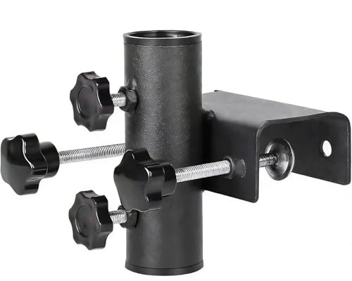EUBSWA Sonnenschirmhalter Balkongeländer, sonnenschirmständer Sonnenschirm Halterung Balkon, Stabiler Balkonschirmhalter Einstellbar Balkonhalterung, Klemmbereich (20 mm - 63 mm)
