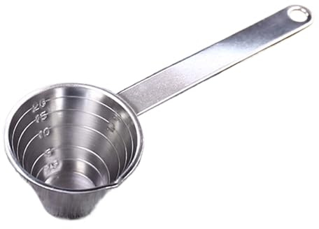 Edelstahllöffel mit 2,5-20-ml-Skala - Lebensmittelmesslöffel, 3,31 x 1,77 x 1,38 Zoll, mehrfach verwendbare Dosierkontrolllöffel | Präzise Backwaage, Lebensmittel-Messgerät | Küchengeräte zum Ausgeben