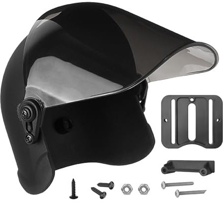 Phone Holder Sun Shade - Glare Free Ride, Mini Helmet Visor, Rainproof Umbrella Cover, Universal Motorcycle Mount, Adjustable Shield, Accessory For Bicycle Scooter E-bike Delivery GPS Navigation Usage