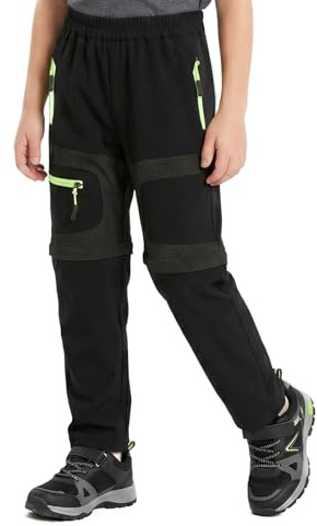 HomKuch Pantaloni da Escursione per Bambini Ragazzi Ragazze 2-in-1 Zip off Pantaloni da Trekking all'aperto a Secco rapido