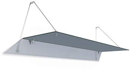 Durovin Bathrooms Front Door Glass Canopy 2000 x 900mm Over Door Shelter - 13mm Grey Safety Glass