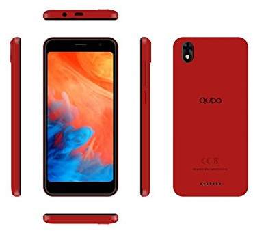 Qubo EOS-RD - Smartphone de 5 (16 GB de ROM, 1 GB de RAM, cámara de 5 MP, 3G, Android 7), color rojo