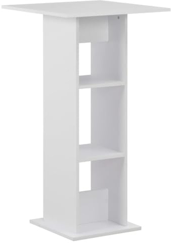 vidaXL Bartisch Weiß 60x60x110 cm