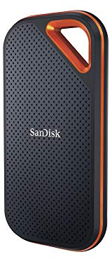 SanDisk Extreme PRO 2 TB NVMe SSD (tragbare, USB-C, bis zu 1050 MB/s Lesen und 1050 MB/s Schreiben, robust und wasserbeständig, Karabinerhaken)]