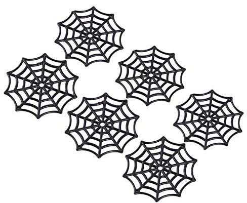 BESPORTBLE 50stücke Schwarze Spinnennetze Aus Kunststoff Für Halloween Vielseitig Einsetzbar Für Drinnen Und Draußen Wiederverwendbar Und Flexibel