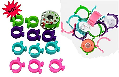 48 Pcs Bobbin Holder Set for Sewing Machines - Bobbin Clamps for Organizing Threads and Avoiding Tangles 36+12