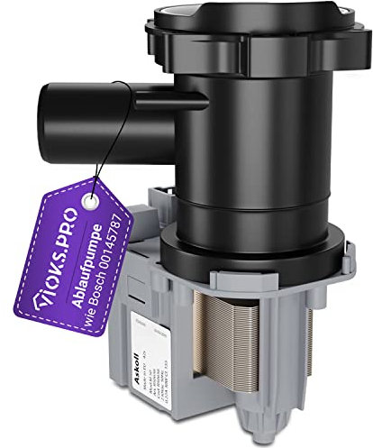 Viоks.pro Waschmaschine Abwasserpumpe Ersatz für Bosch Pumpe 00145787 - Ablaufpumpe Laugenpumpe mit Kopf und Sieb für Bosch Serie 4 Varioperfect
